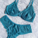 Conjunto De Lingerie Sem Bojo Com Arco Renda Calcinha e Sutiã Rendados