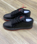 Nike Air Jordan 1 Low 'All Black Vinyl Details Red'